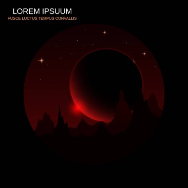 Soyut uzay, astronomi, bilim kurgu parlak fütüristik vektör arkaplanı