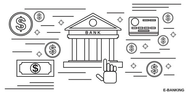 Banking Illustrazione Del Concetto Vettore Stile Progettazione Piatta Analitica — Vettoriale Stock