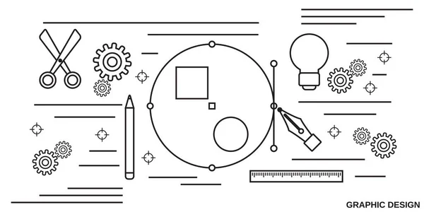 Diseño Gráfico Analítica Diseño Plano Estilo Vector Concepto Ilustración — Vector de stock