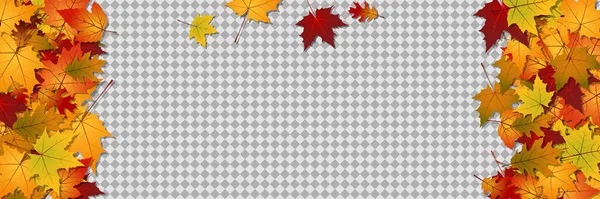 Autumn Style Vector Background Colorful Leaves — Stock Vector