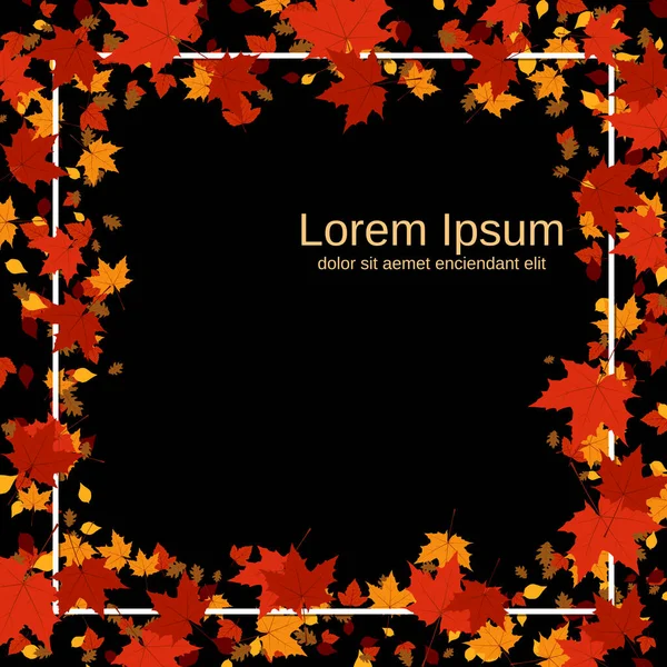 Векторный Фон Осеннего Стиля Красочными Листьями — стоковый вектор