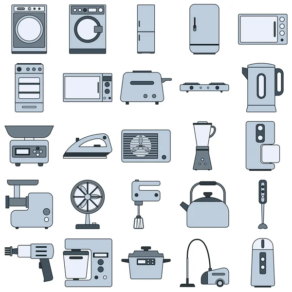 Iconos electrodomésticos — Vector de stock