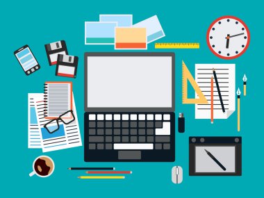 Programcı iş yeri kavramı.