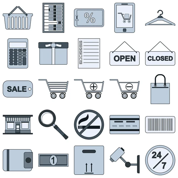 Ícones de compras —  Vetores de Stock