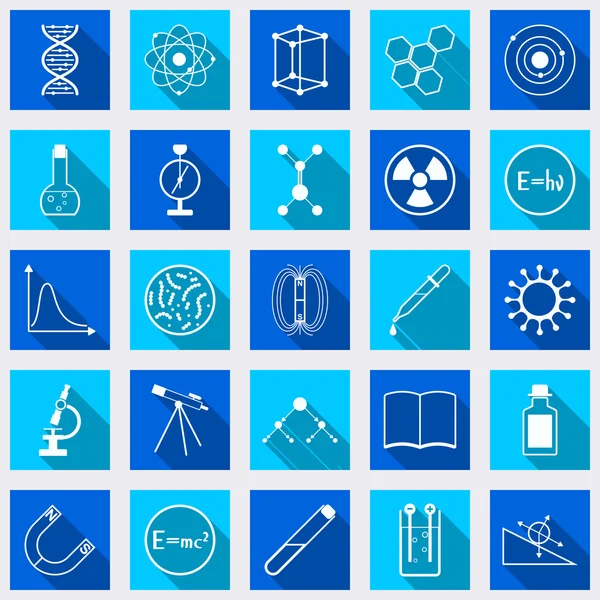 Iconos vectoriales científicos — Vector de stock