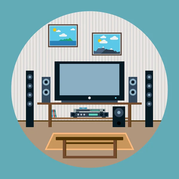 Home theater — Vettoriale Stock