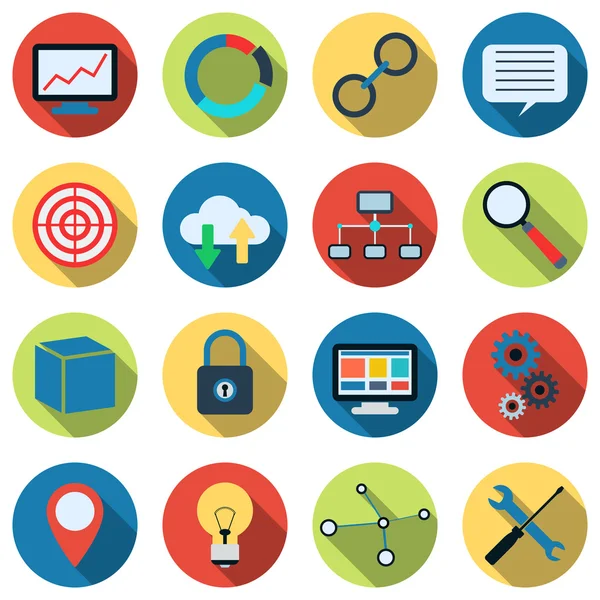 SEO and development icons — Stock Vector