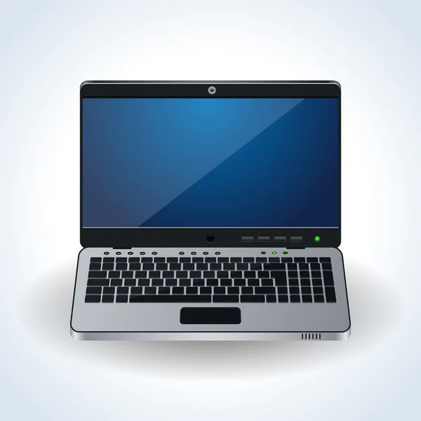 Modern laptop realistic vector icon — Stock Vector