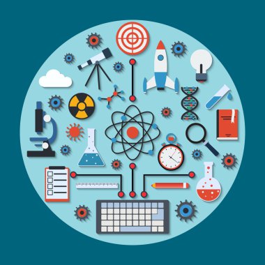 Bilim araştırma vektör kavramı