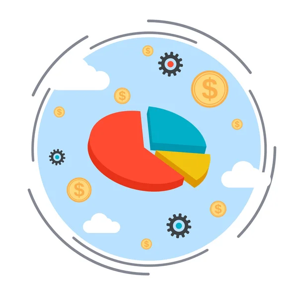 Business diagram, finansiell statistik, marknaden analys koncept — Stock vektor