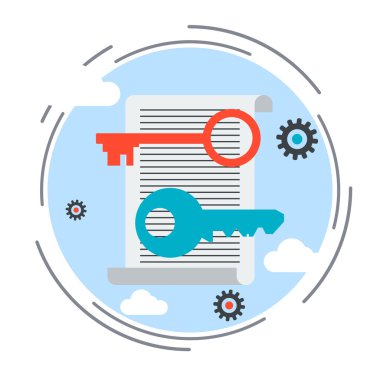 Keywording araçları, web optimizasyonu düz stil vektör tasarım