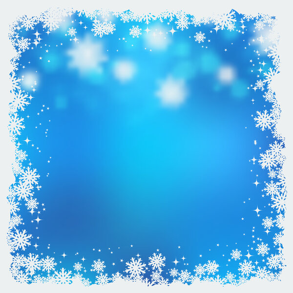 Christmas and New Year blurry vector background
