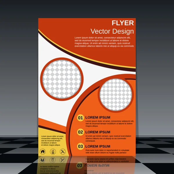 Brochure, mockup, business report, magazine cover, flyer vector template — Stock Vector