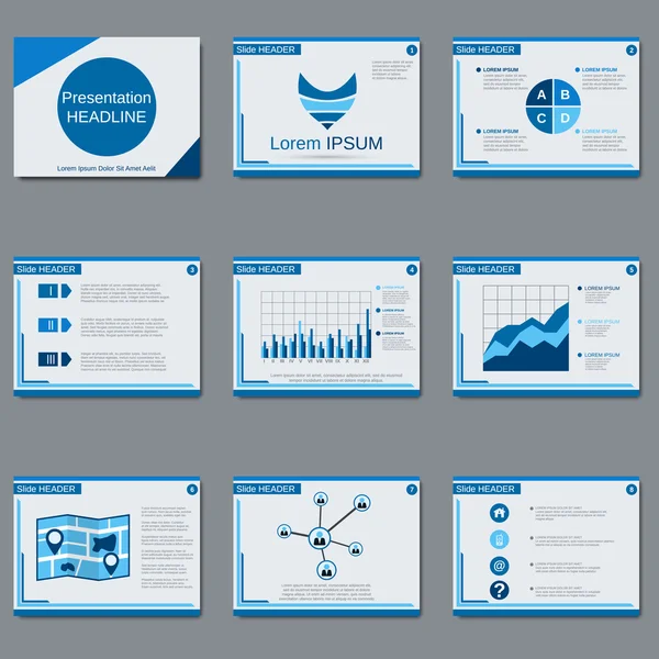 Business presentation vector design template — Stock Vector