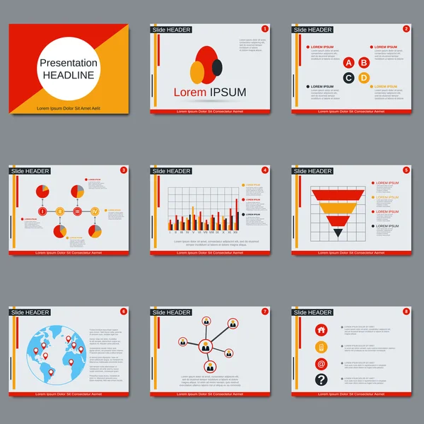 Modèle de conception vectorielle de présentation d'entreprise — Image vectorielle