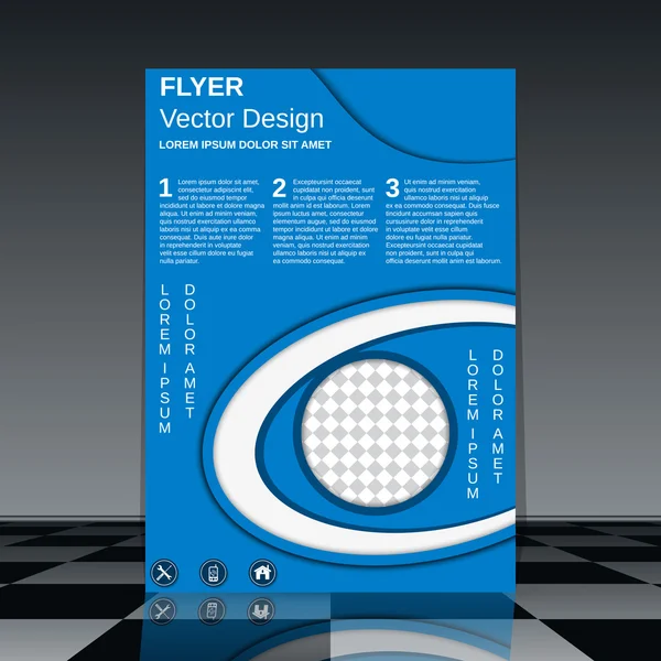 Folleto cubierta vector diseño plantilla — Archivo Imágenes Vectoriales