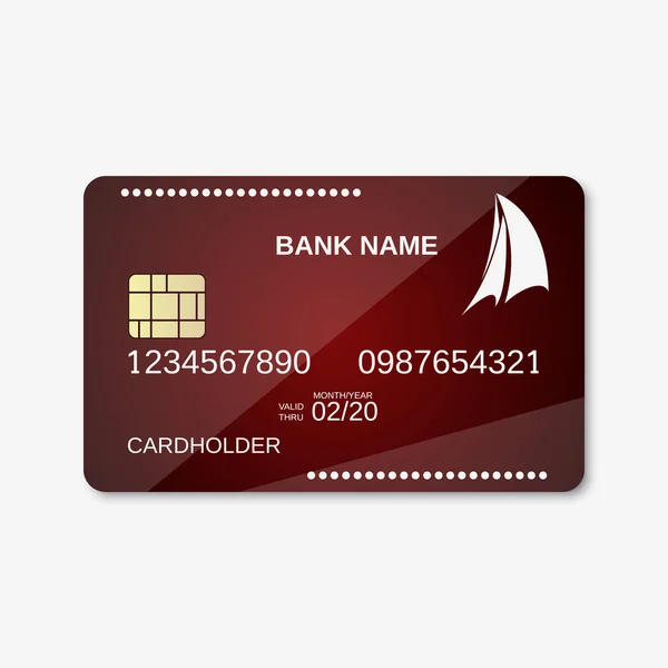 Bankkarte, Kreditkarten-Design-Vorlage — Stockvektor