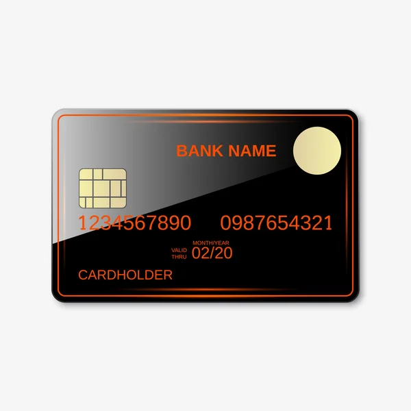 Carte bancaire, carte de crédit, carte de réduction — Image vectorielle