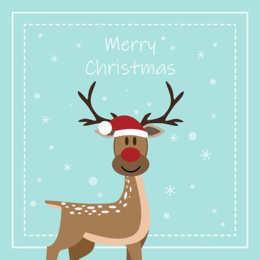 Mutlu Noeller ve mutlu yıllar, tebrik kartlı komik ren geyiği..