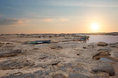 Sam Pan Bok, Tayland 'da Büyük Kanyon, Ubon Ratchathani, Tayland' da Mekhong Nehri..