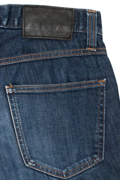 Denim Närbild Struktur Bakgrund Fickor Jeans — Stockfoto