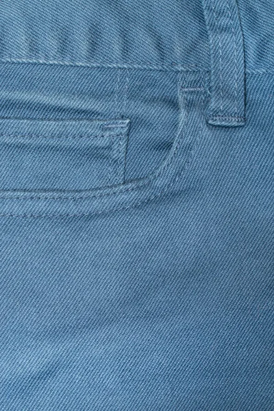 Denim Närbild Struktur Bakgrund Fickor Jeans — Stockfoto