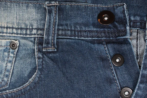 Denim Closeup Texture Background Blue Jeans — Stock Photo, Image