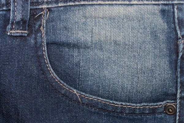 Denim Closeup Texture Background Pockets Jeans — Stock Photo, Image