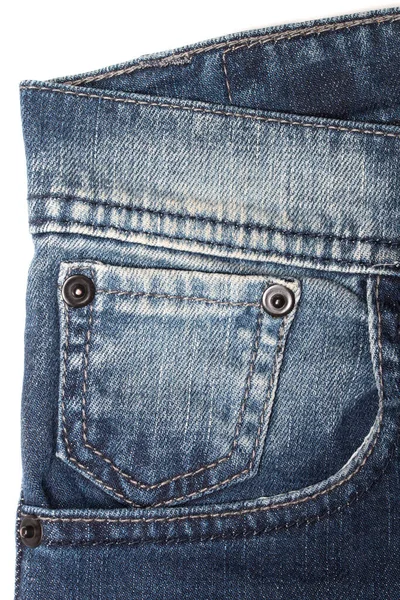 Denim Closeup Texture Background Pockets Jeans — Stock Photo, Image