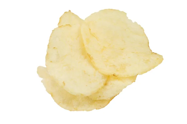 Kartoffelchips Isoliert Auf Weißem Hintergrund — Stockfoto