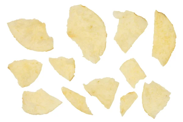 Картопляні Чіпси Ізольовані Білому Тлі — стокове фото