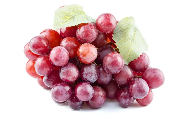 成熟的红葡萄 白色背景上 — 图库照片