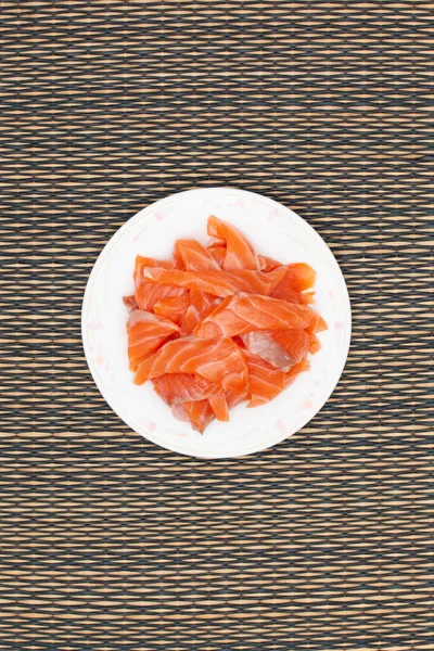 Sliced Raw Salmon Dish — Stock Photo, Image