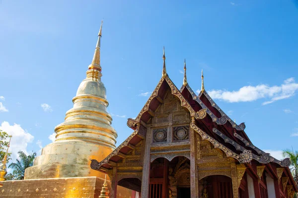 Tempel Phra Singh Wahrzeichen Für Touristen Chiang Mai Thailand Dieser — Stockfoto