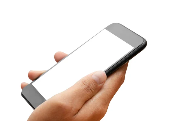 Smartphone Portatile Isolato Sfondo Bianco Percorsi Ritaglio — Foto Stock