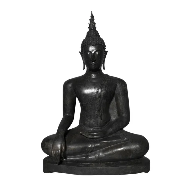 Buddha Staty Buddhismen Religion Isolerad Vit Bakgrund Klippning Vägar — Stockfoto