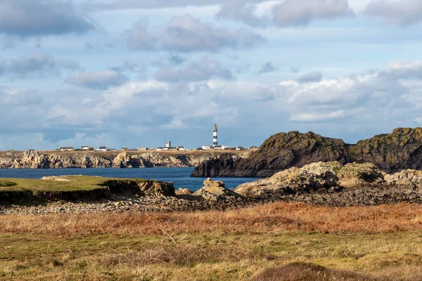 Plage Prat Ouessant Ushant Bretagne Fransk Klippkust Norra Frankrike Finistere — Stockfoto