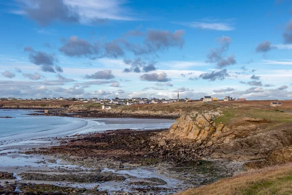 Plage Prat Ouessant Wyspa Ushant Bretanii Francuskie Skaliste Wybrzeże Północnej — Zdjęcie stockowe