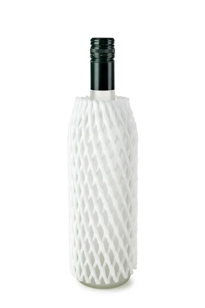 Fles in een polystyreen Mesh — Stockfoto