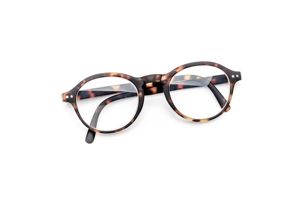 Moderne Schildpad Opvouwbare Brillen Opvouwbare Brilglazen Geïsoleerd Een Witte Achtergrond — Stockfoto