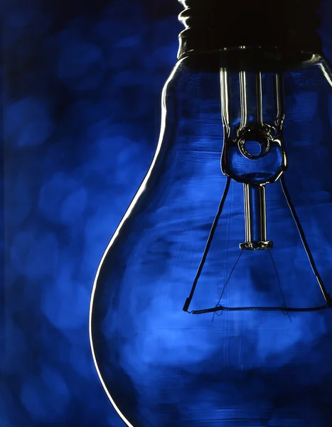 Lamp op blauw — Stockfoto