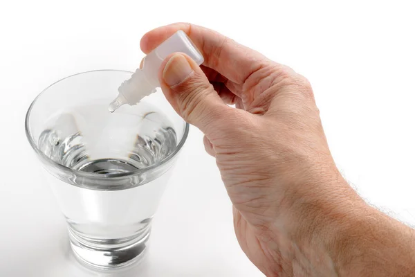 Medicine Drops in Water — Stock Photo, Image