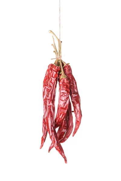 Hanged Sear Chili Peppers — Stock Photo, Image