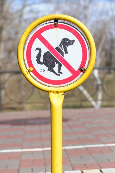 Signpost no Dog Poop — Stock Photo, Image