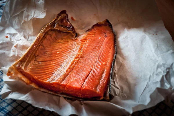 Копченый лосось с Камчатки — стоковое фото
