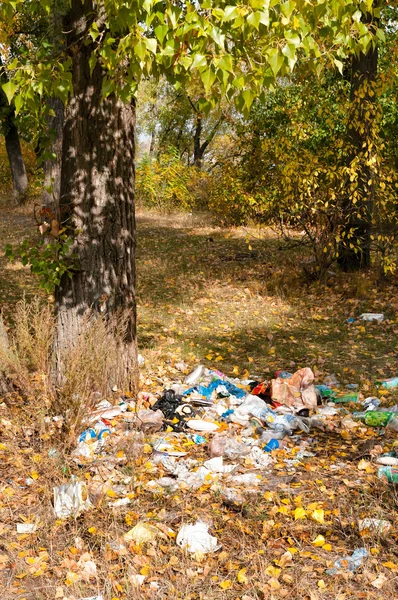 Trash close to the River — Stock Photo, Image