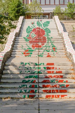 Flowery Stairs clipart