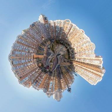 Obolon Kiev bölgesinde modern binalar
