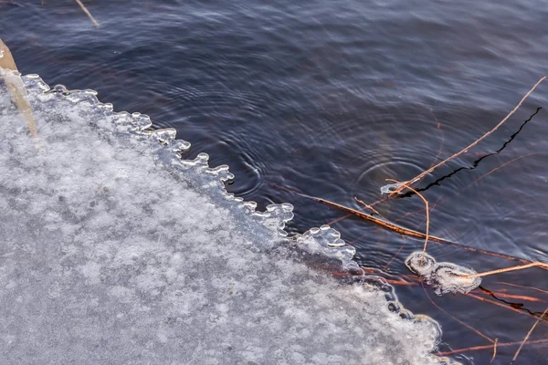 Río Dniéper Kiev Está Congelado Hielo Agrieta Diferentes Lugares —  Fotos de Stock