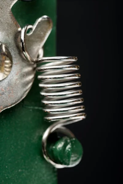 Macro Detail of a Metallic Spring — Stock Photo, Image